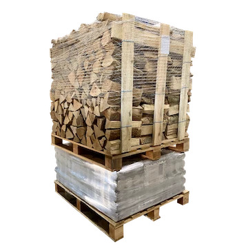 Kaminholz 33 cm extra-trocken + Holzbriketts – Kombi ca. 3 Raummeter