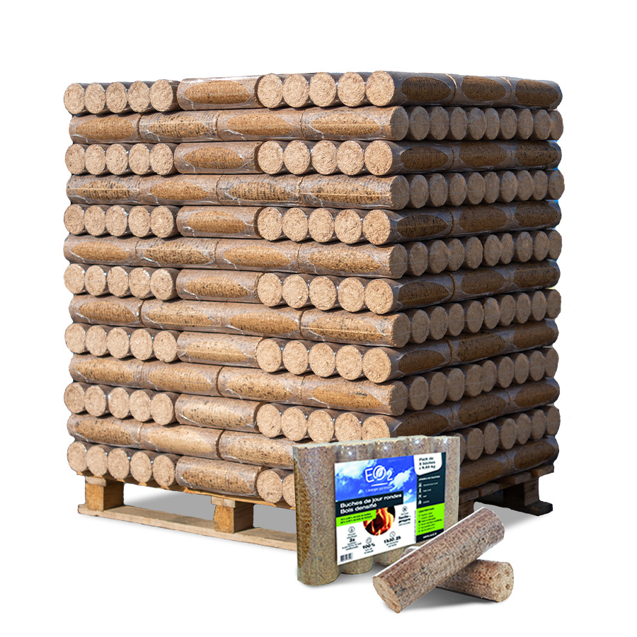 EO2 Tages-Holzbriketts – Palette 520 Stück, ca. 1 Tonne