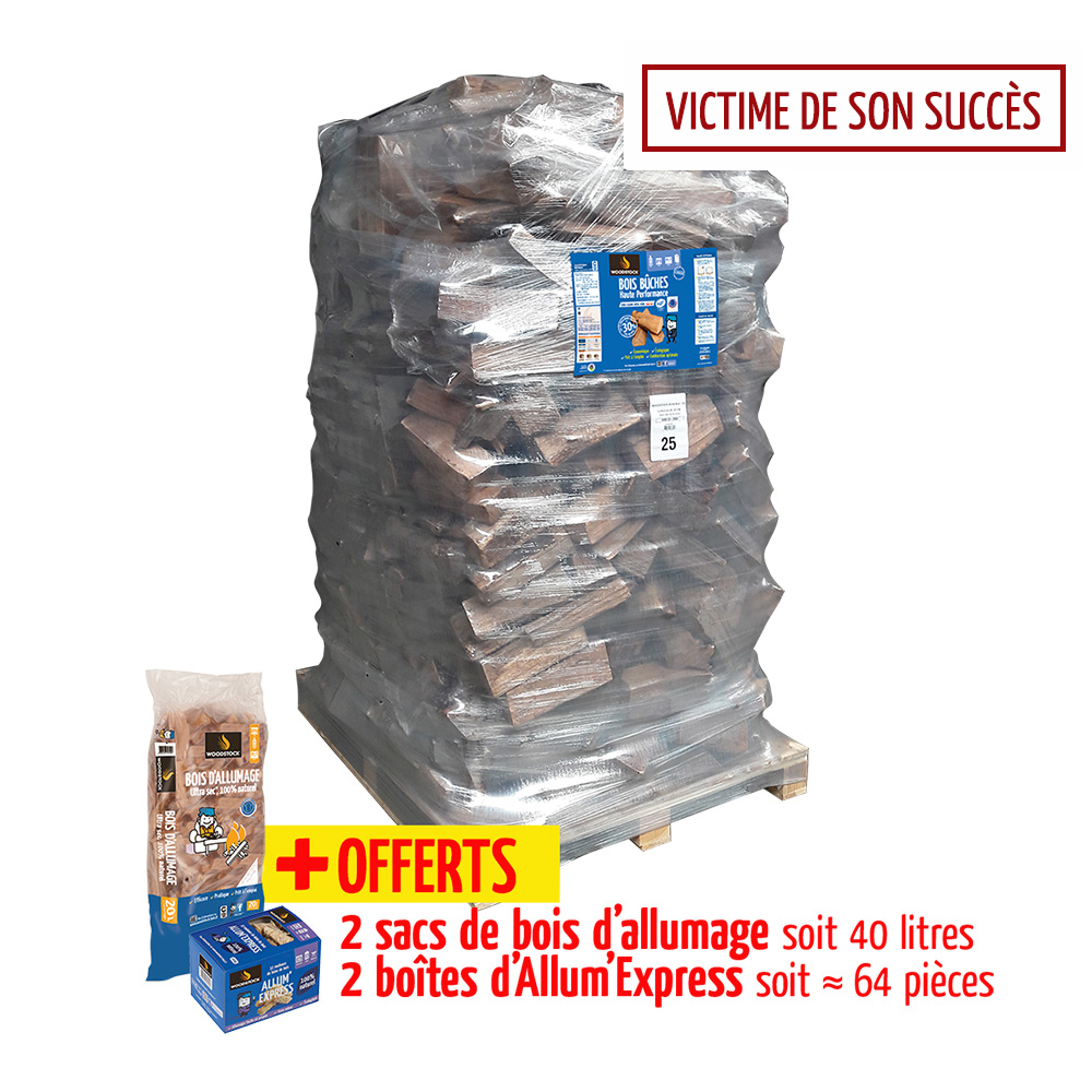 Woodstock Pressholzscheite 30 cm – Holzbriketts in Scheitform