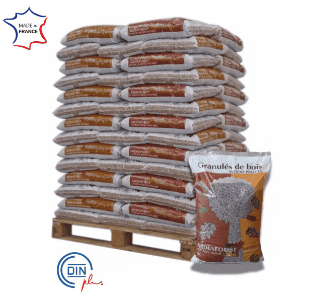 Ardenforest Holzpellets DINplus – 70 Säcke à 15 kg, 1.050 kg
