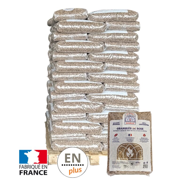 Arédien Holzpellets – Palette 1.050 kg, 70 Säcke à 15 kg