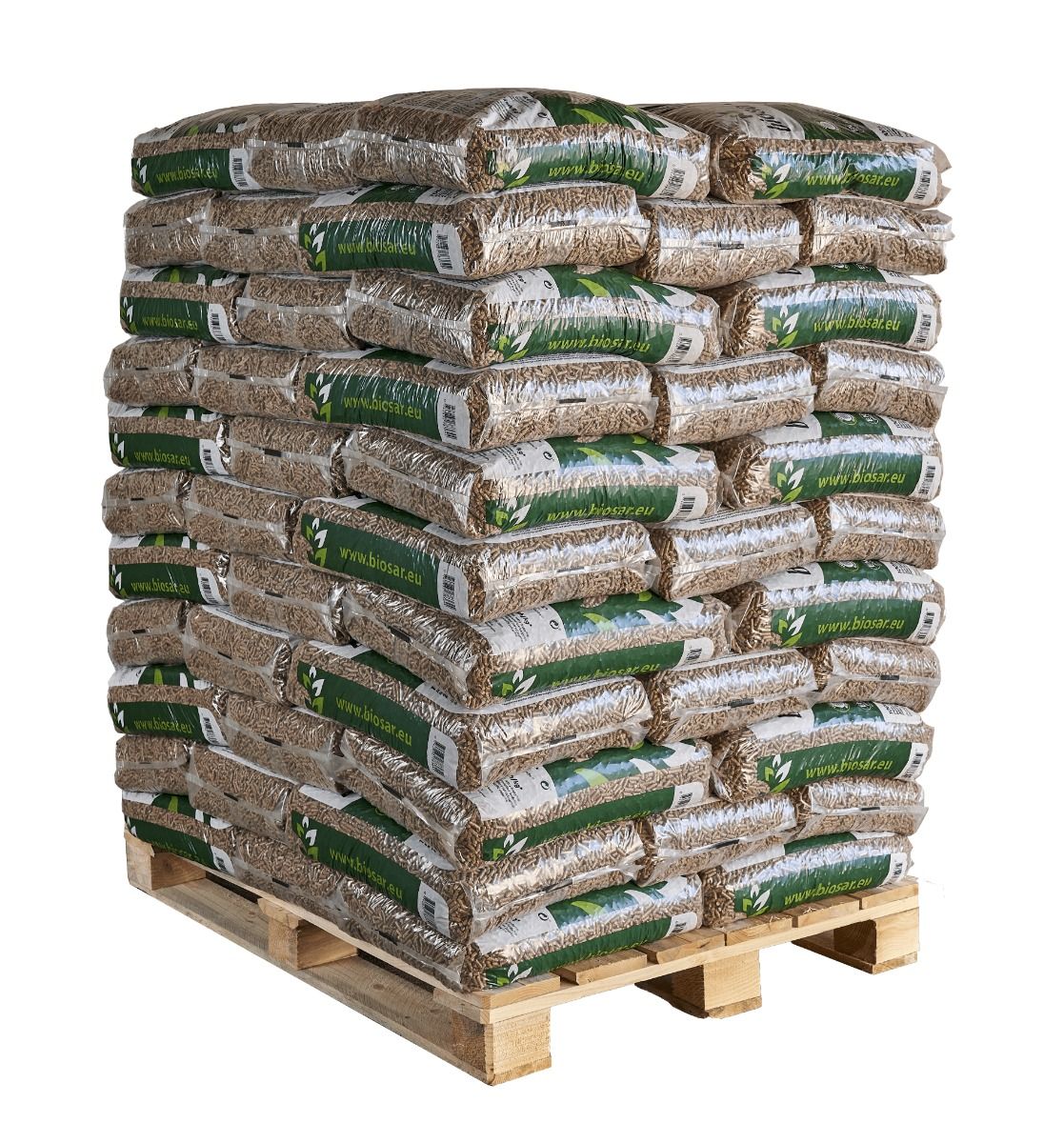 Biosar Holzpellets – Palette 77 Sack à 15 kg (1.155 kg)