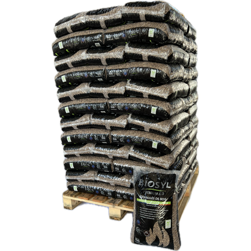 Biosyl 5.0 Premium Holzpellets – 72 Säcke à 15 kg (1.080 kg)