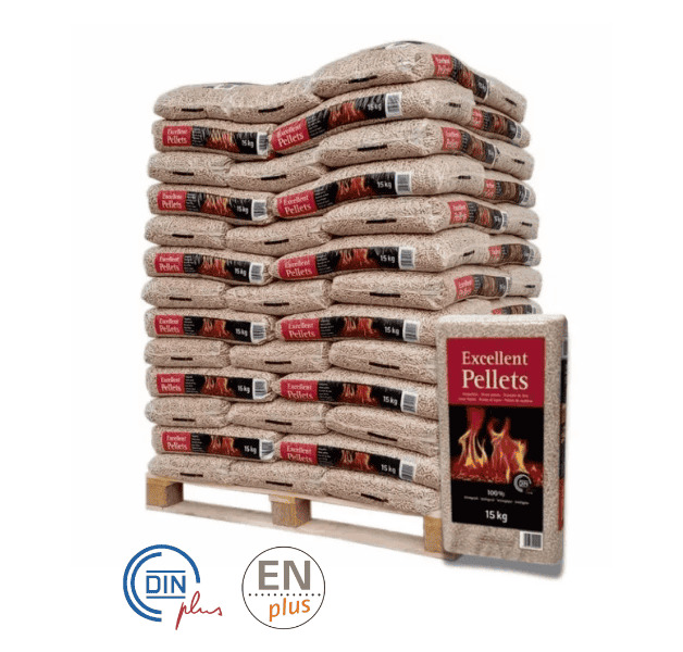Excellent Pellets DINplus & ENplus A1 – 70 Säcke à 15 kg (1.050 kg)