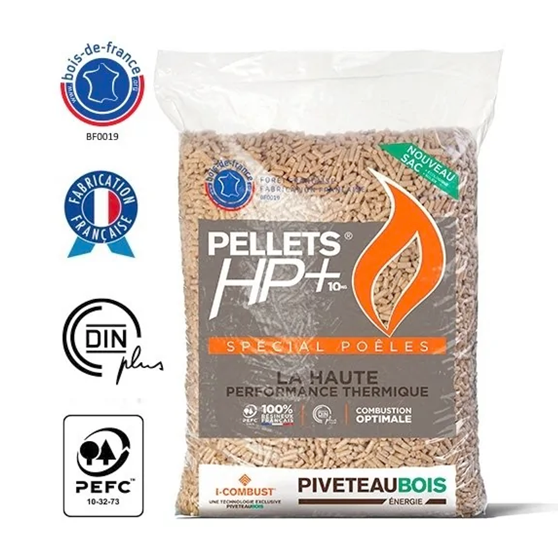 Piveteau HP+ Holzpellets – Palette 1.080 kg, 72 Säcke à 15 kg