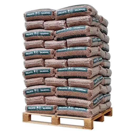 Valboval Premium Holzpellets – Palette 975 kg, 65 Säcke à 15 kg