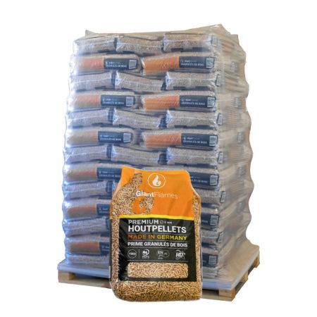 Giant Flames Holzpellets ENplus A1 – 65 Säcke à 15 kg (975 kg)