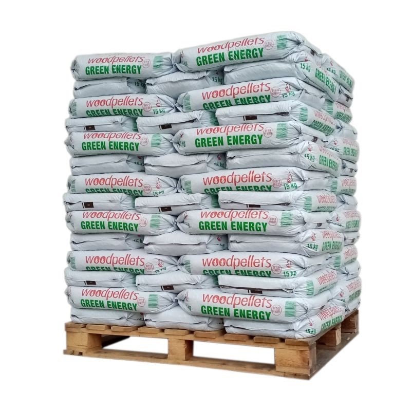 Green Energy Holzpellets DINplus & ENplus – 65 Säcke à 15 kg (975 kg)