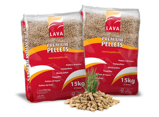 Lava Holzpellets 100 % Nadelholz FSC – 65 Sack à 15 kg (975 kg)