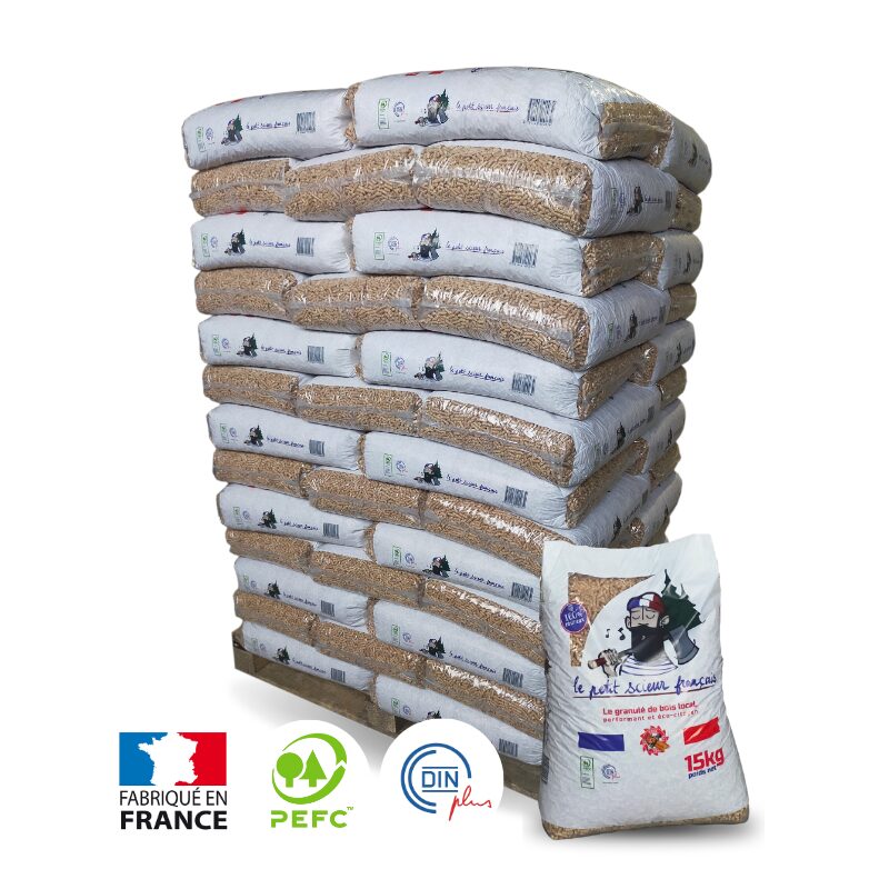 Le Petit Scieur Holzpellets – Palette 975 kg, 65 Säcke à 15 kg