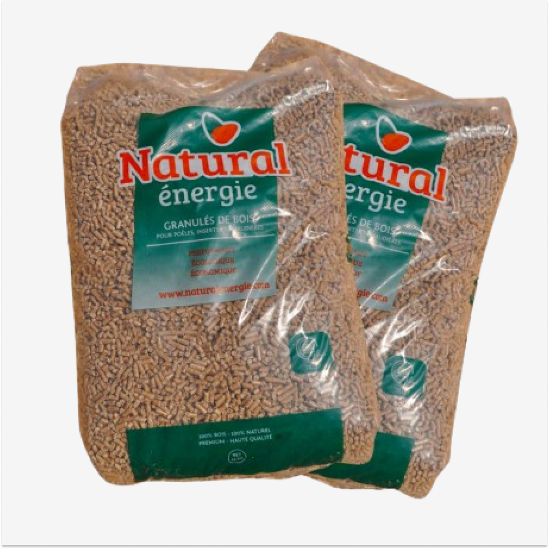 Natural Énergie Holzpellets DINplus – Palette 70 Sack à 15 kg