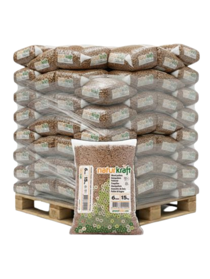 Naturkraft Holzpellets DINplus & ENplus A1 – 66 x 15 kg (990 kg)