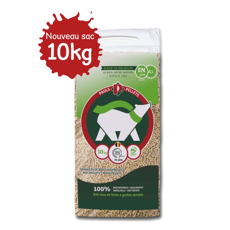 Pauls Pellets DINplus & ENplus A1 – 104 Sack à 10 kg (1.040 kg)