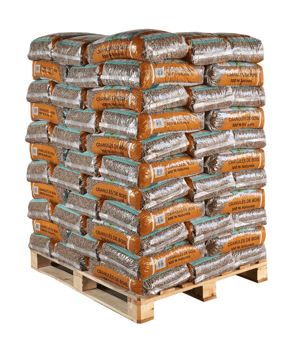 Pépites Holzpellets – Palette 1.050 kg, 70 Säcke à 15 kg