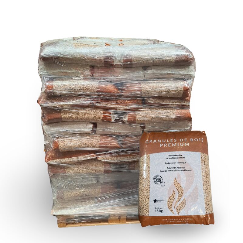 Rochefort Holzpellets DINplus – 72 Säcke à 15 kg, 1.080 kg