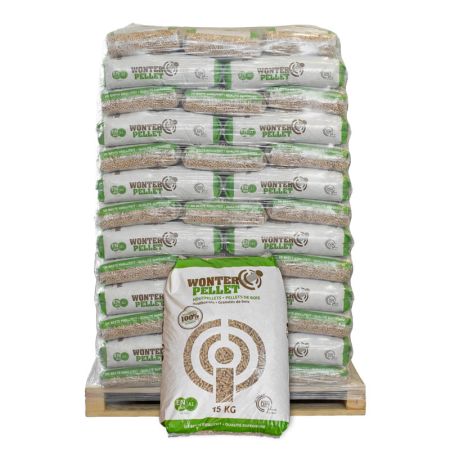 Wonterspan Holzpellets ENplus A1 – 65 Säcke à 15 kg, 975 kg