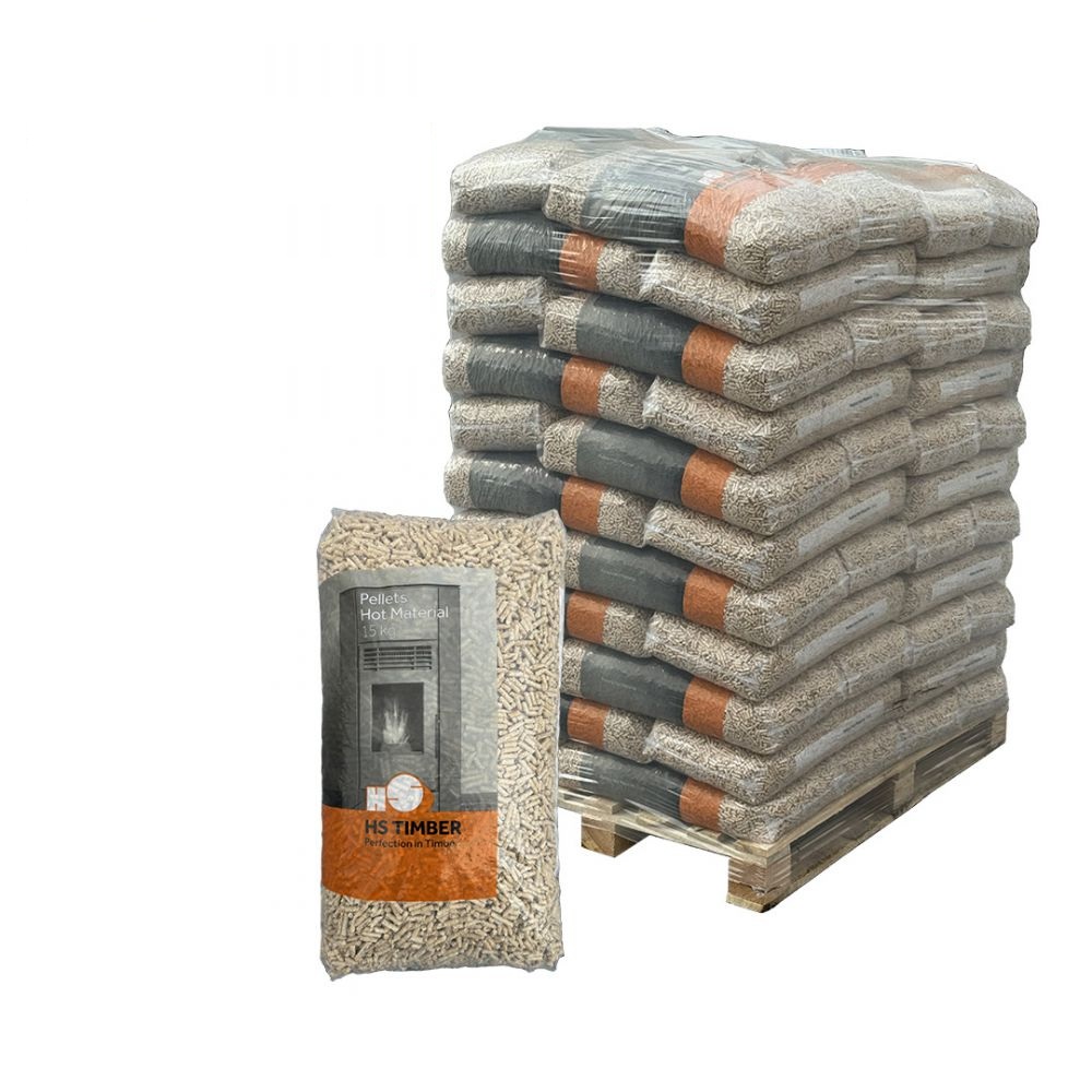 HS Timber Holzpellets ENplus A1 – 66 Säcke à 15 kg, 990 kg