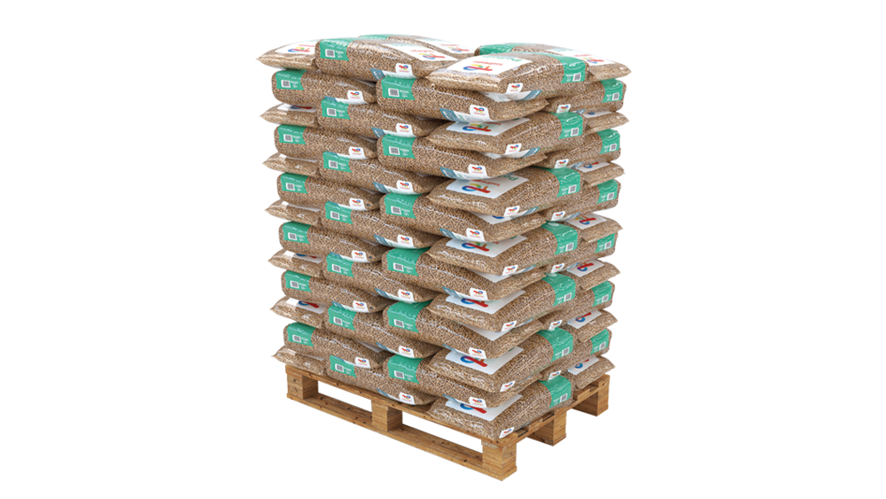 Premium Holzpellets DINplus & NF – 66 Säcke à 15 kg (990 kg)