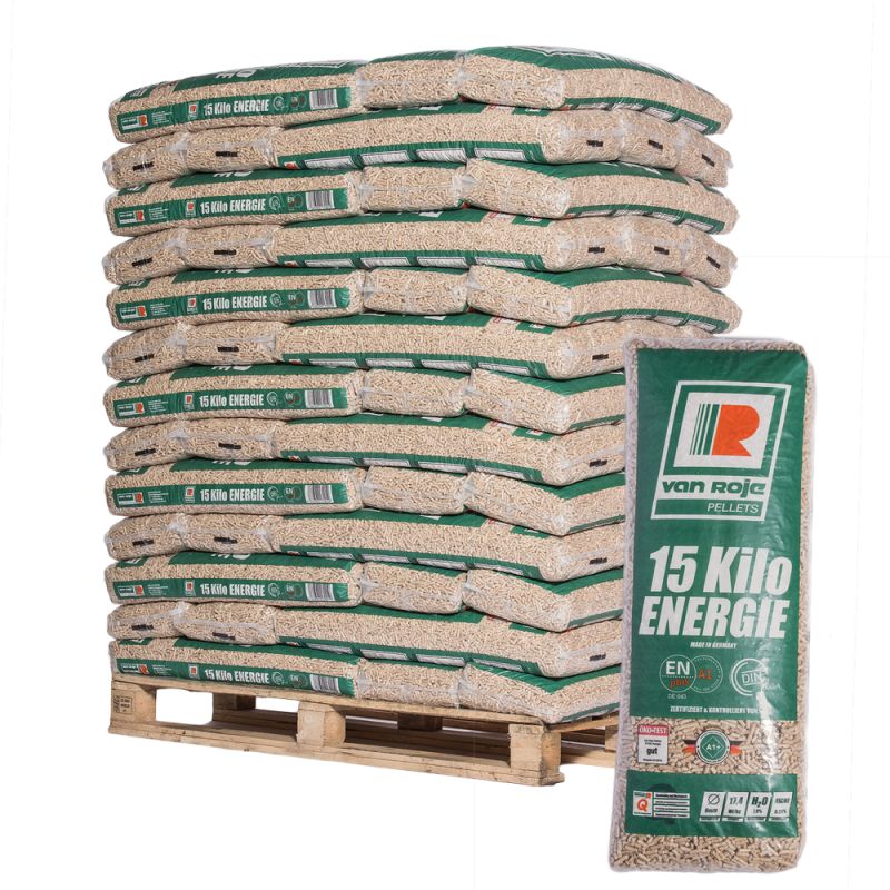 Van Roje Holzpellets DINplus aus Deutschland – Palette 975 kg